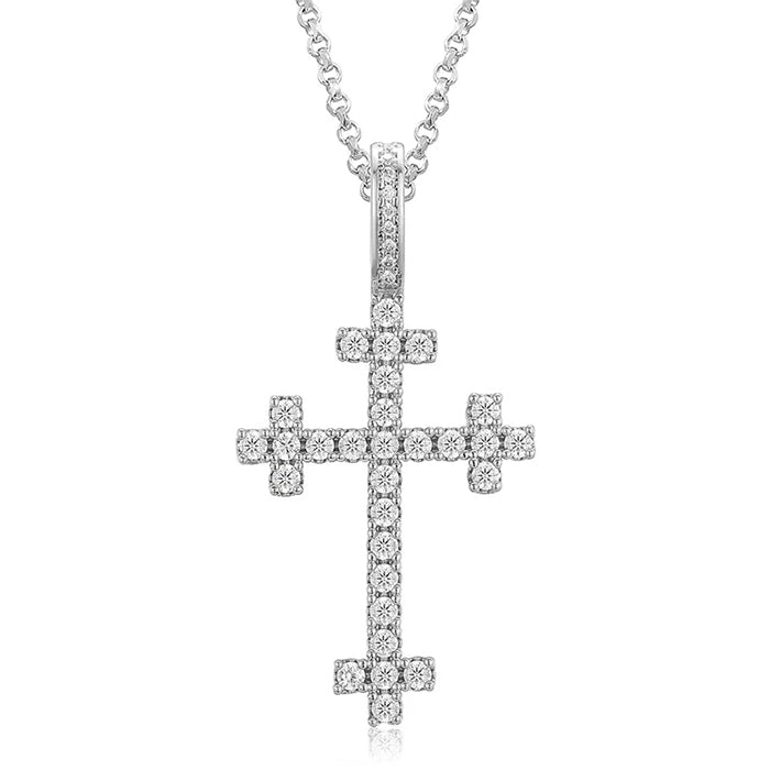 VVS Moissanite 3 Point Cross