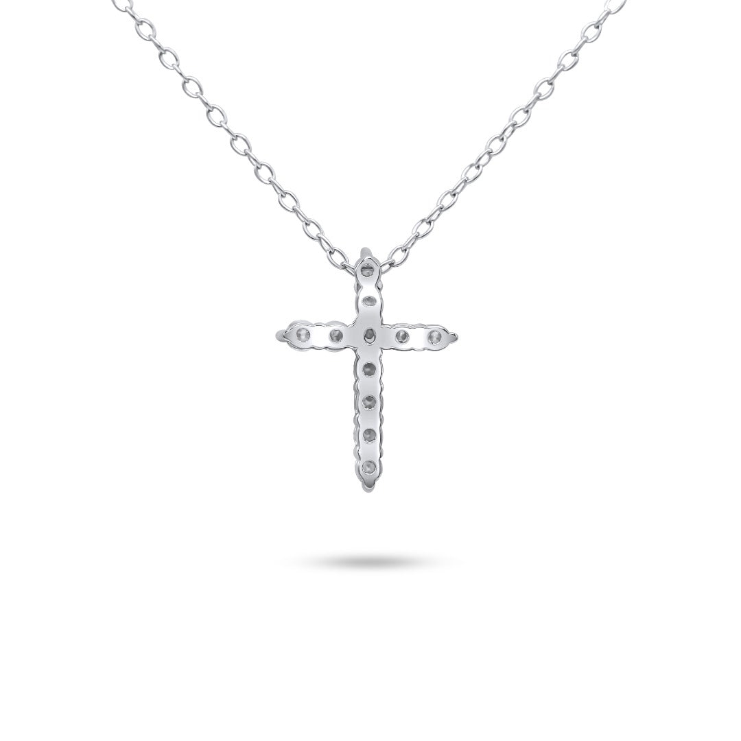 Tiny VVS Moissanite Small Cross Pendant