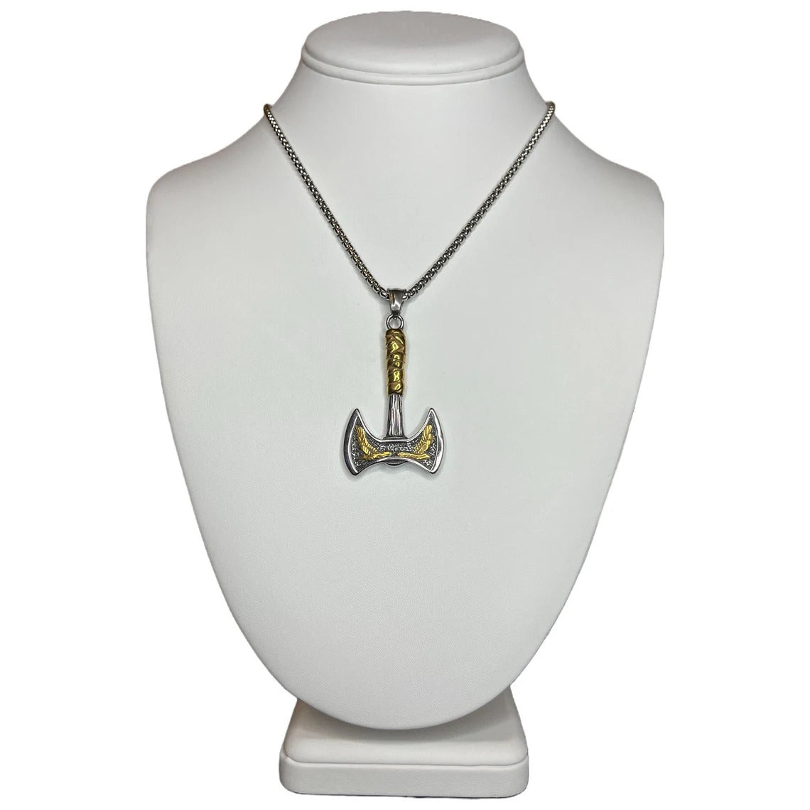 Gold Viking Axe Pendant