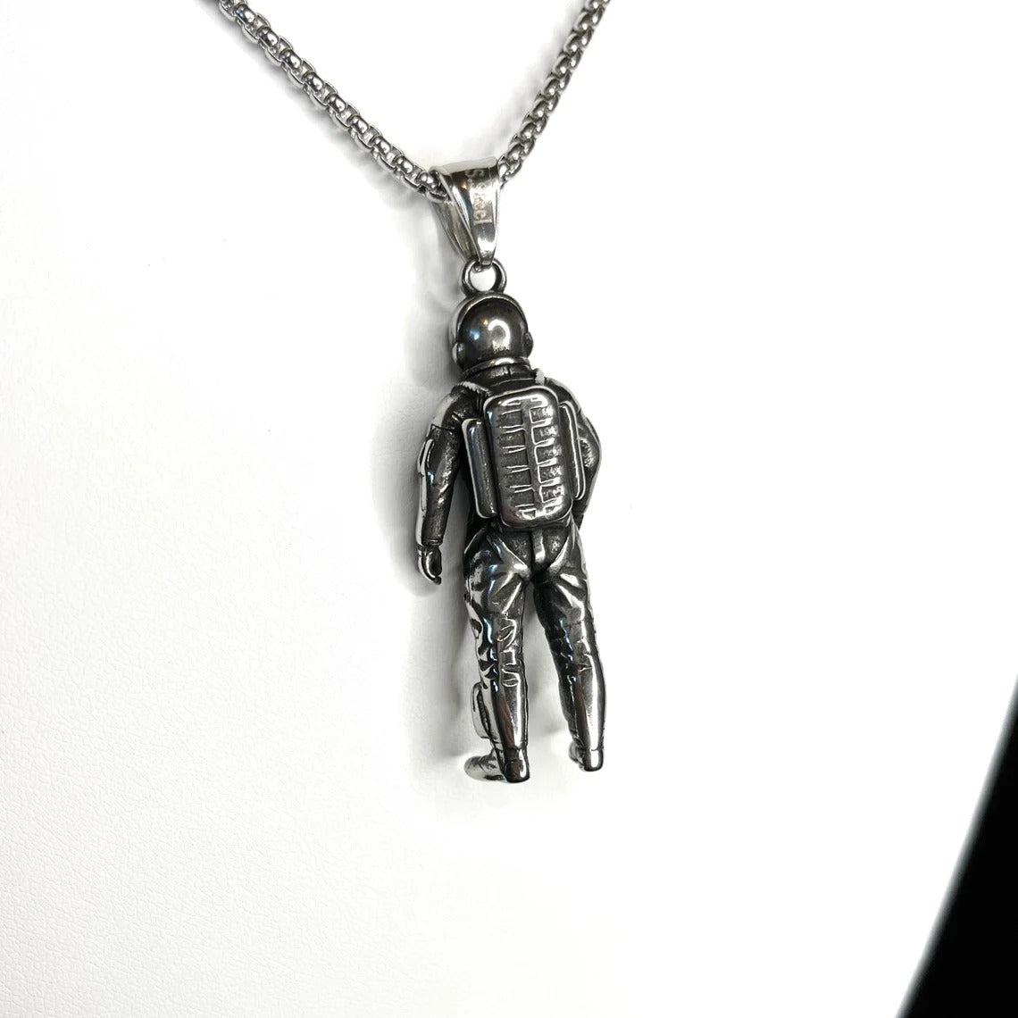 Silver Standing Astronaut Pendant