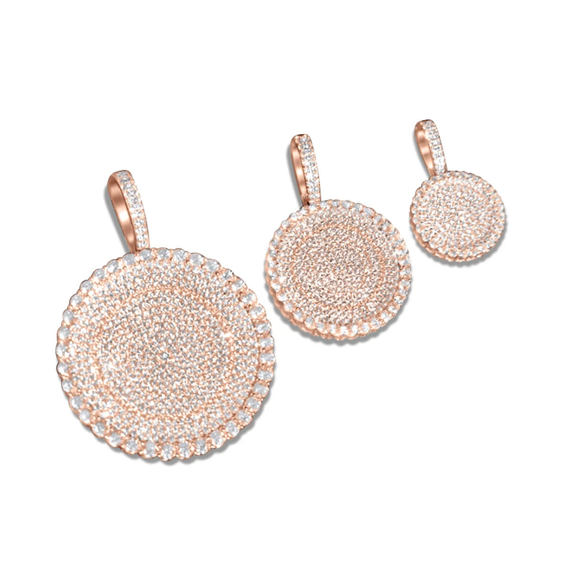 VVS Moissanite Circular Dog Tag Pendant