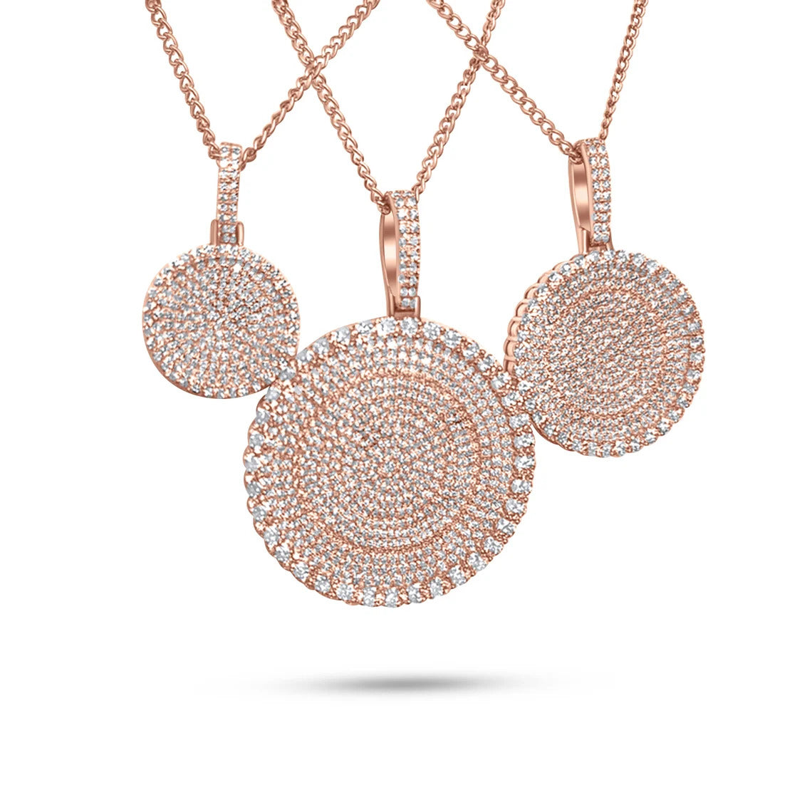 VVS Moissanite Circular Dog Tag Pendant