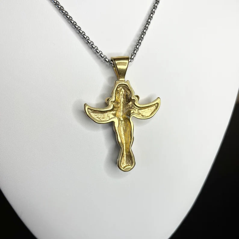 Gold Cross Crucifix Pendant