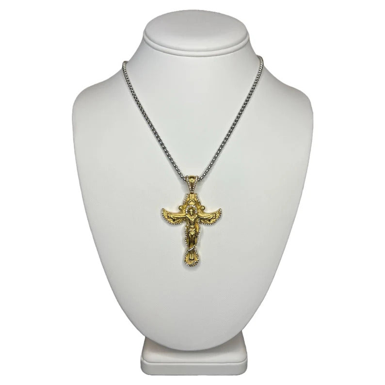 Gold Cross Crucifix Pendant