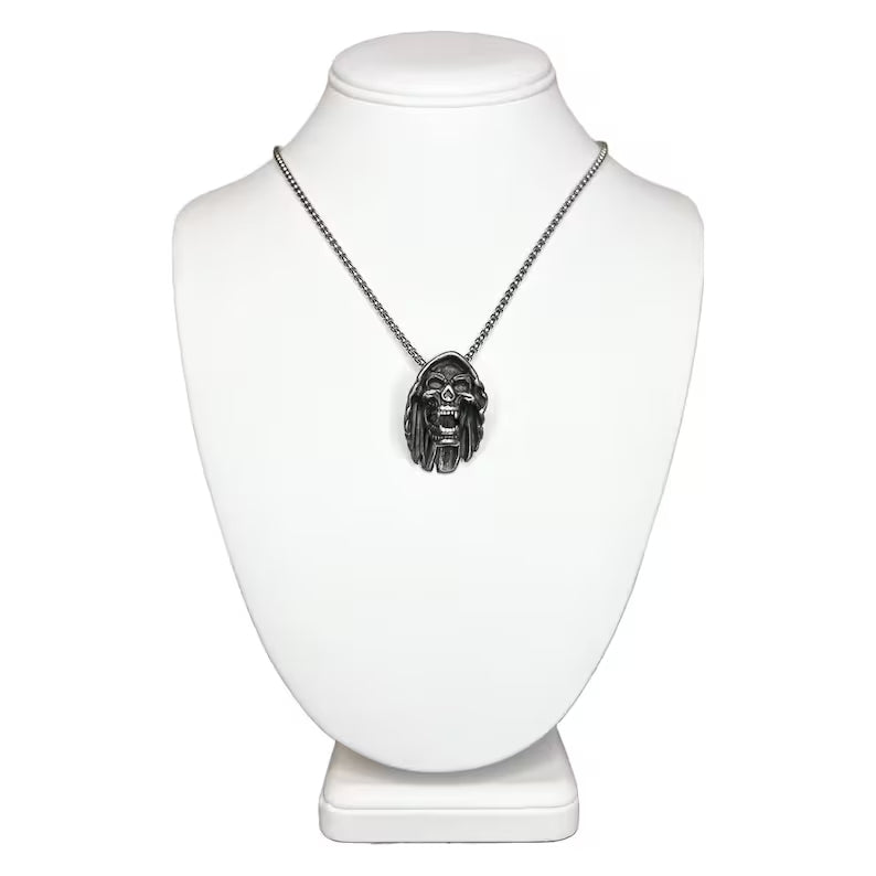 Dark Grim Reaper Skeleton Pendant