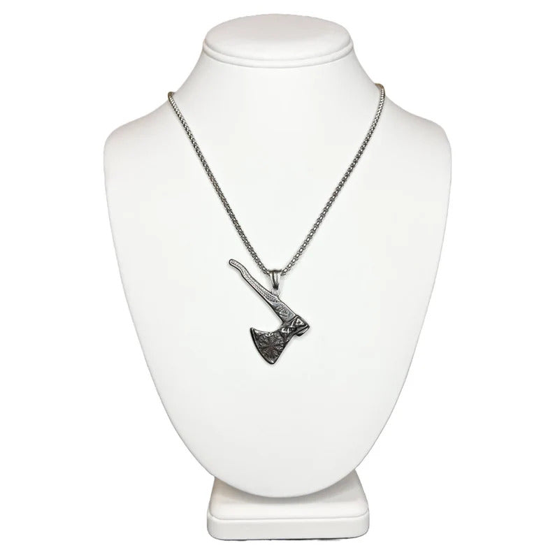Silver Viking Axe Pendant