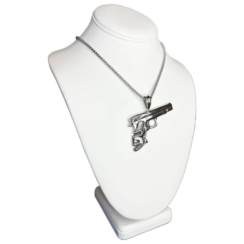 Gothic Skull Pistol Pendant