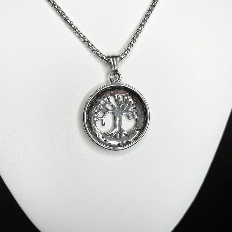 Silver Circular Tree of Life Pendant