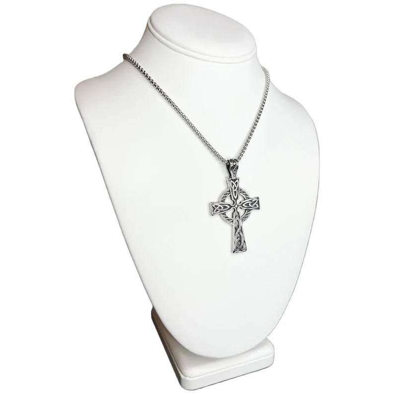 Vintage Celtic Knot Cross Pendant