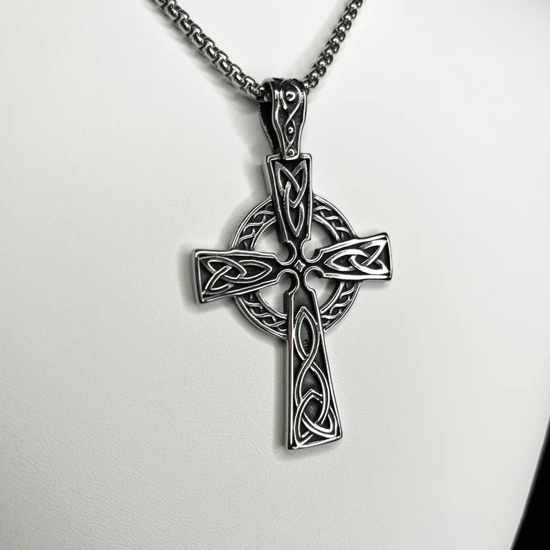 Vintage Celtic Knot Cross Pendant
