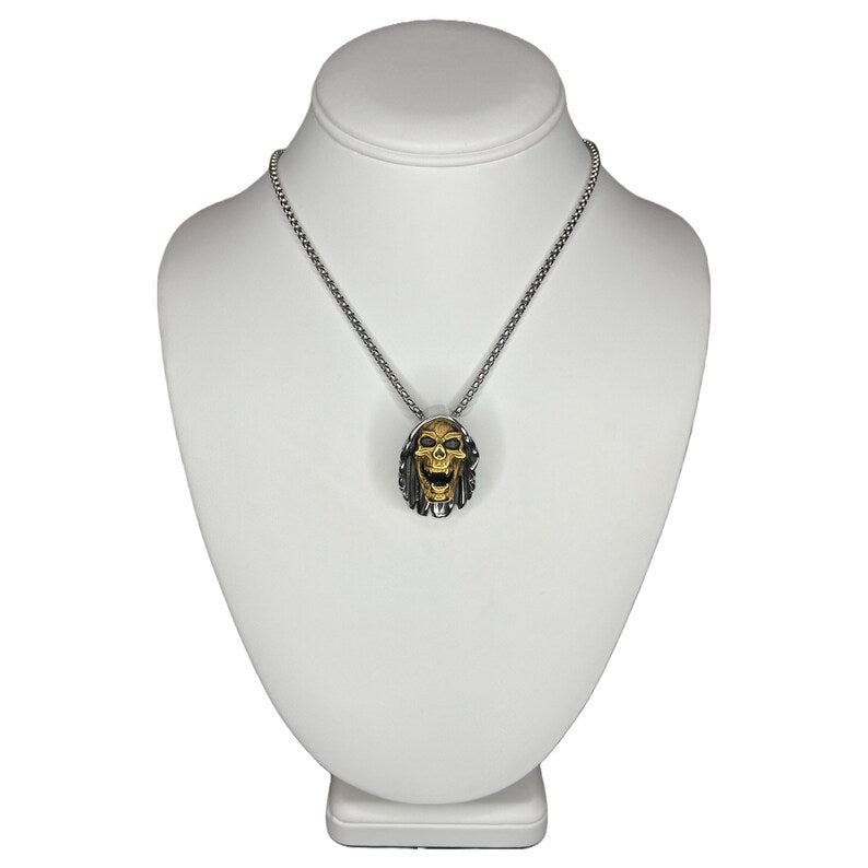 Dark Grim Reaper Skeleton Pendant