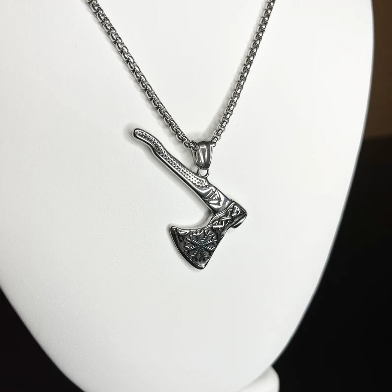 Silver Viking Axe Pendant
