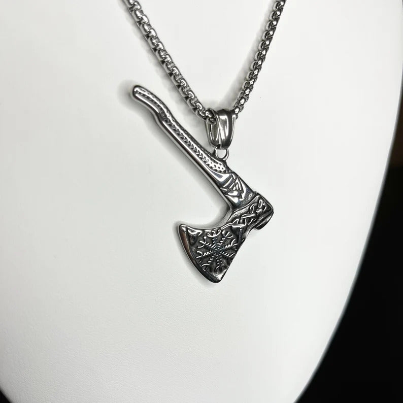 Silver Viking Axe Pendant