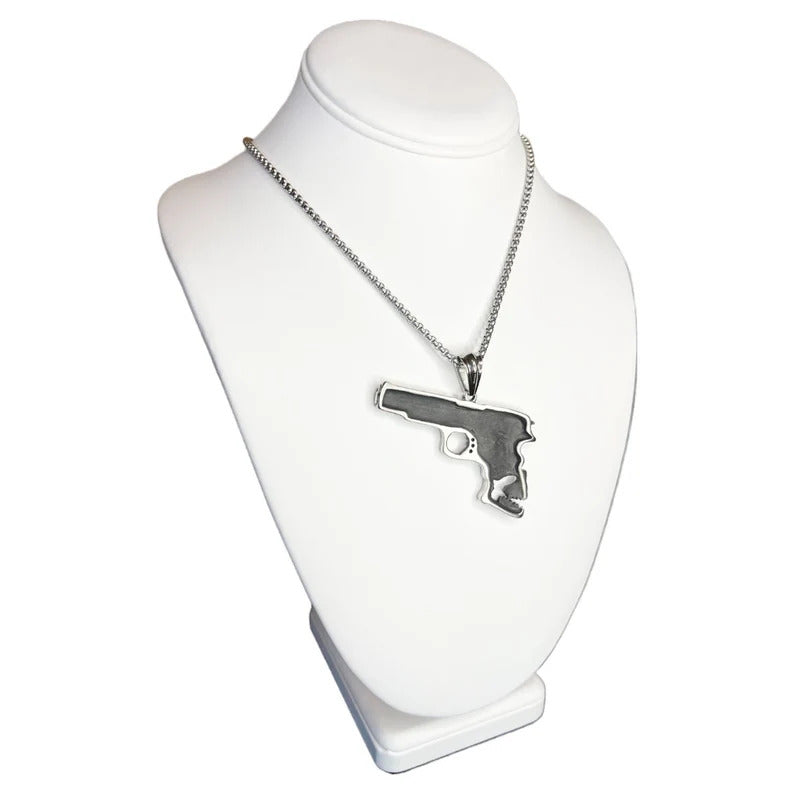 Gothic Skull Pistol Pendant