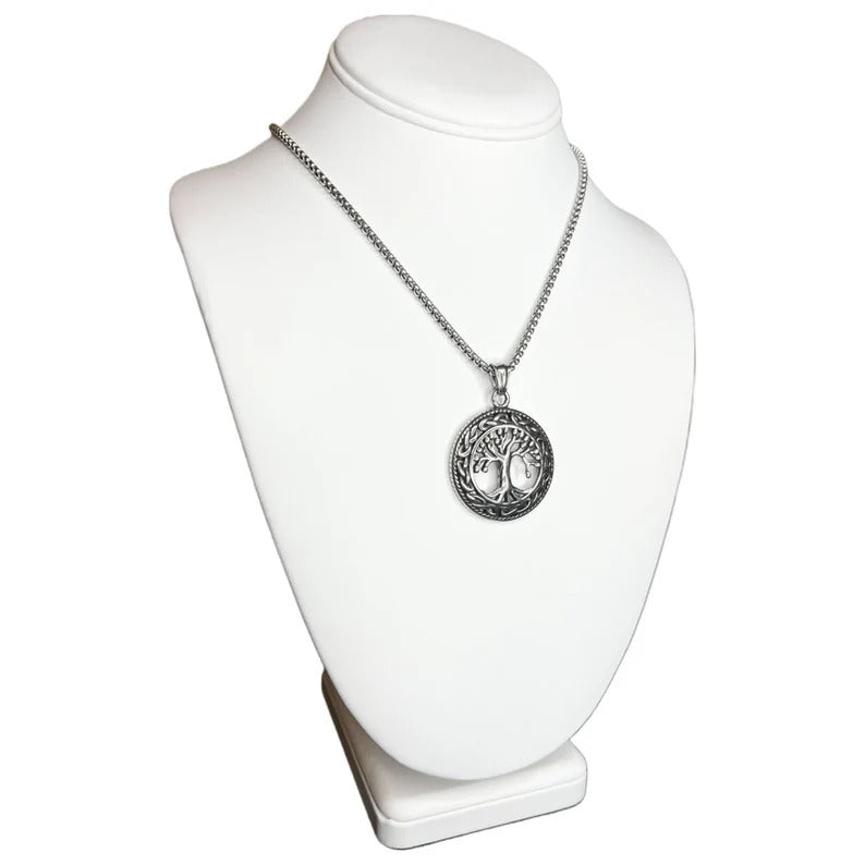 Silver Circular Tree of Life Pendant