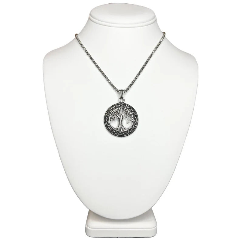 Silver Circular Tree of Life Pendant