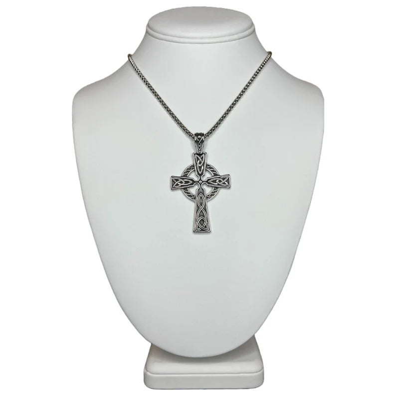 Vintage Celtic Knot Cross Pendant