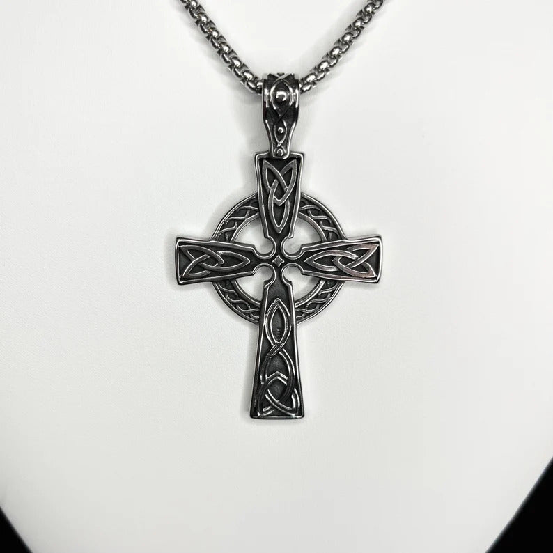Vintage Celtic Knot Cross Pendant