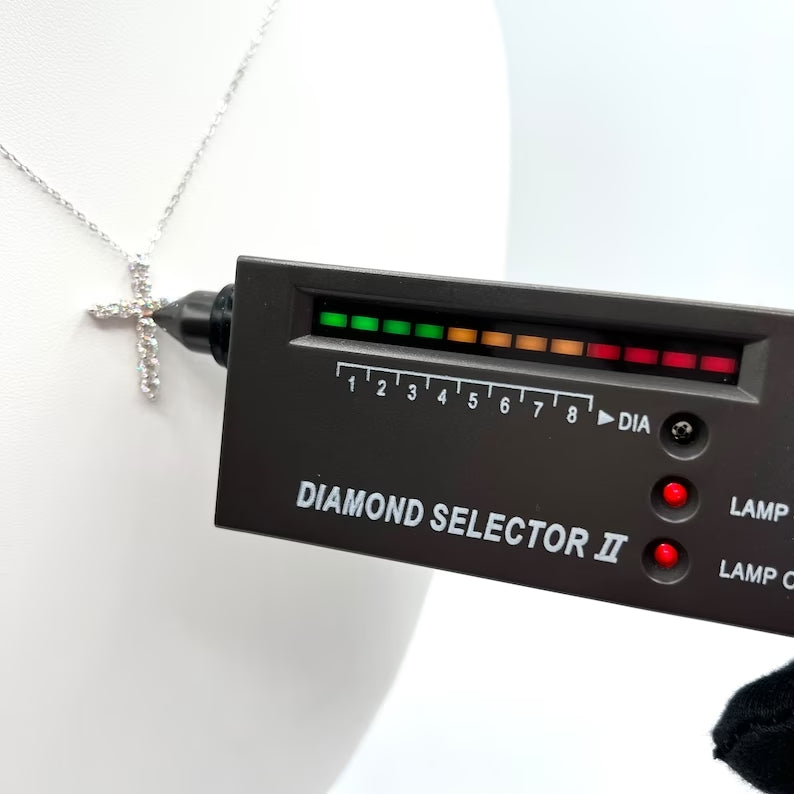 1.1ctw VVS Moissanite Dainty Cross