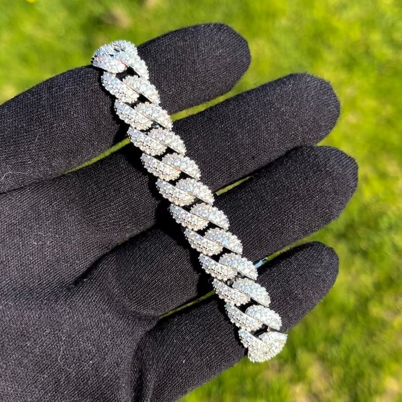 13mm VVS1 Moissanite Miami Cuban Link Chain