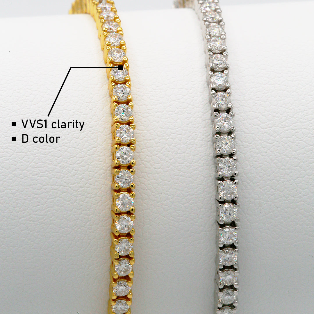 2mm Moissanite Tennis Chain S925 Bracelet