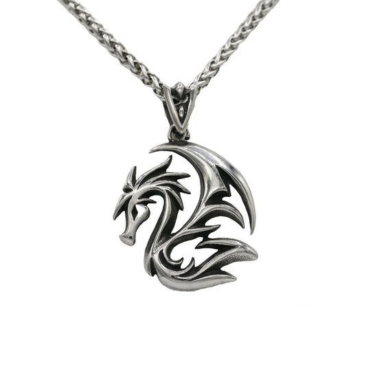 Korean Style Flaming Dragon Pendant