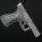 VVS1 Moissanite Pistol Gun 925 Sterling Silver Pendant
