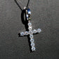 925 Sterling Silver VVS1 Moissanite Cross Pendant