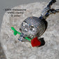 Moissanite Skull with Rose 925 Sterling Silver Pendant