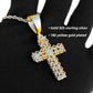 Moissanite Cuban Link Cross Pendant