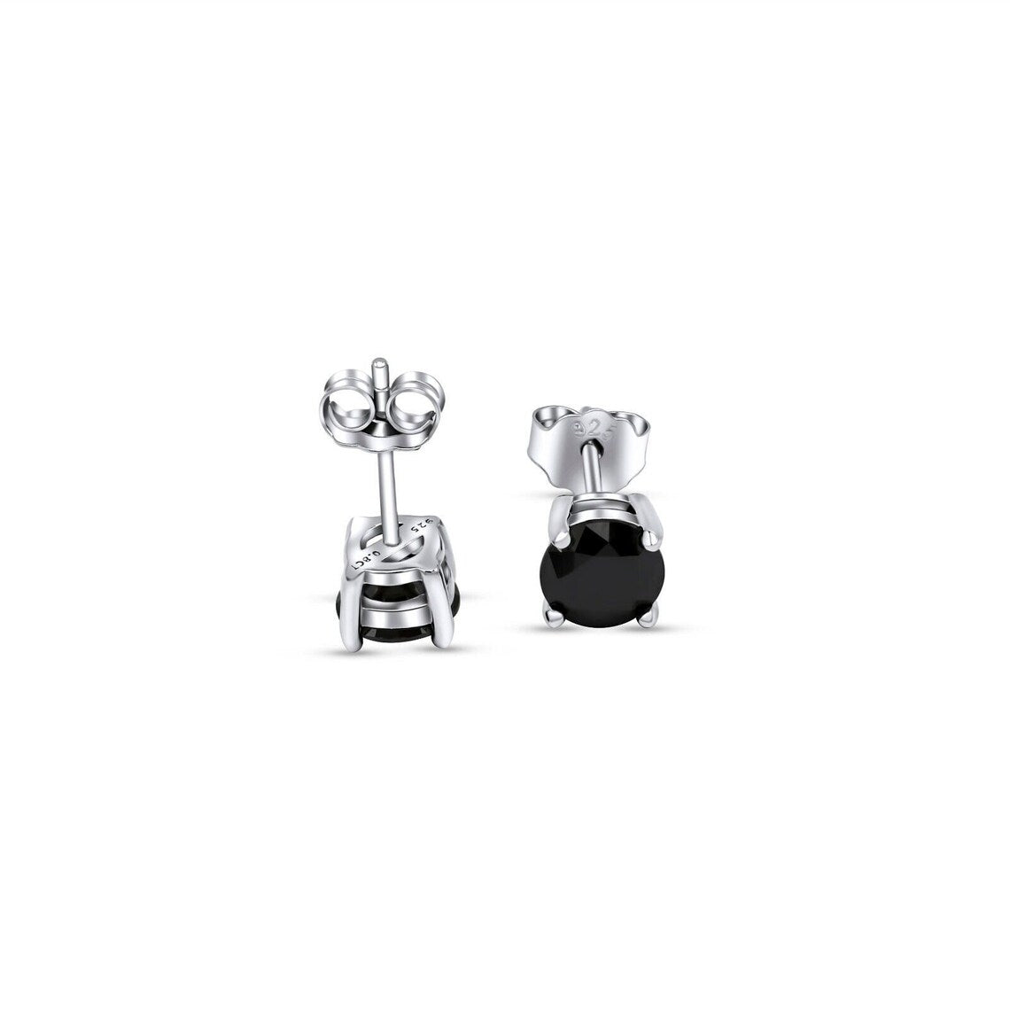 Black Moissanite Stud Earrings