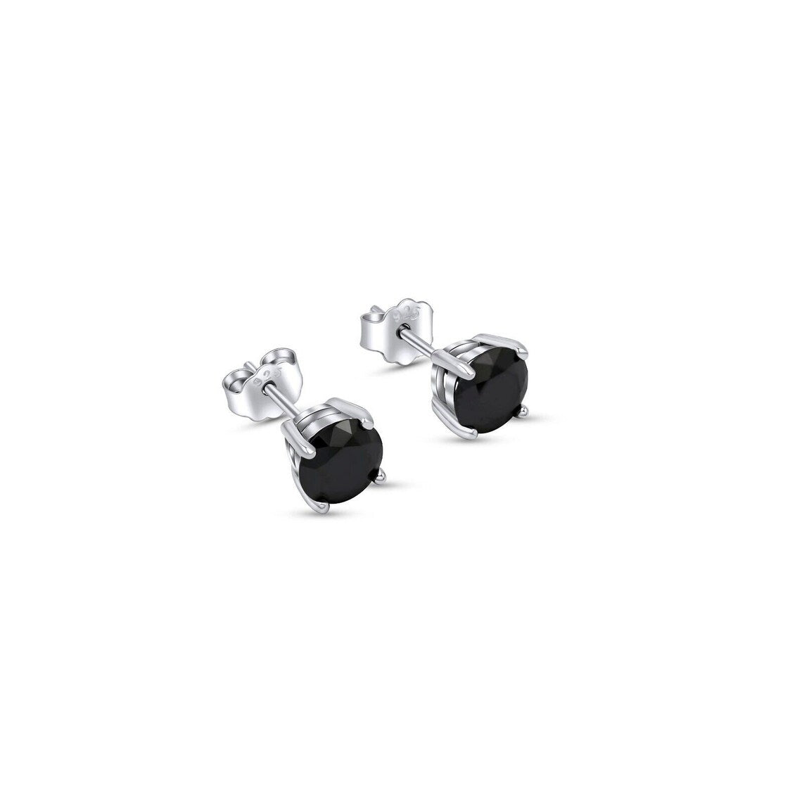 Black Moissanite Stud Earrings