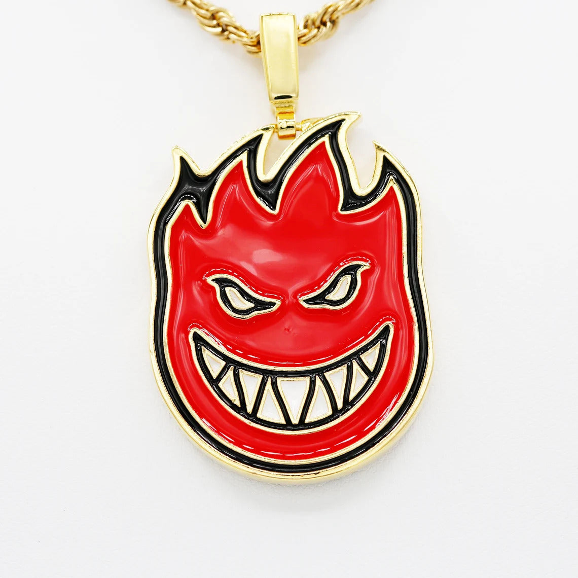Flaming Spitfire Double Sided Pendant