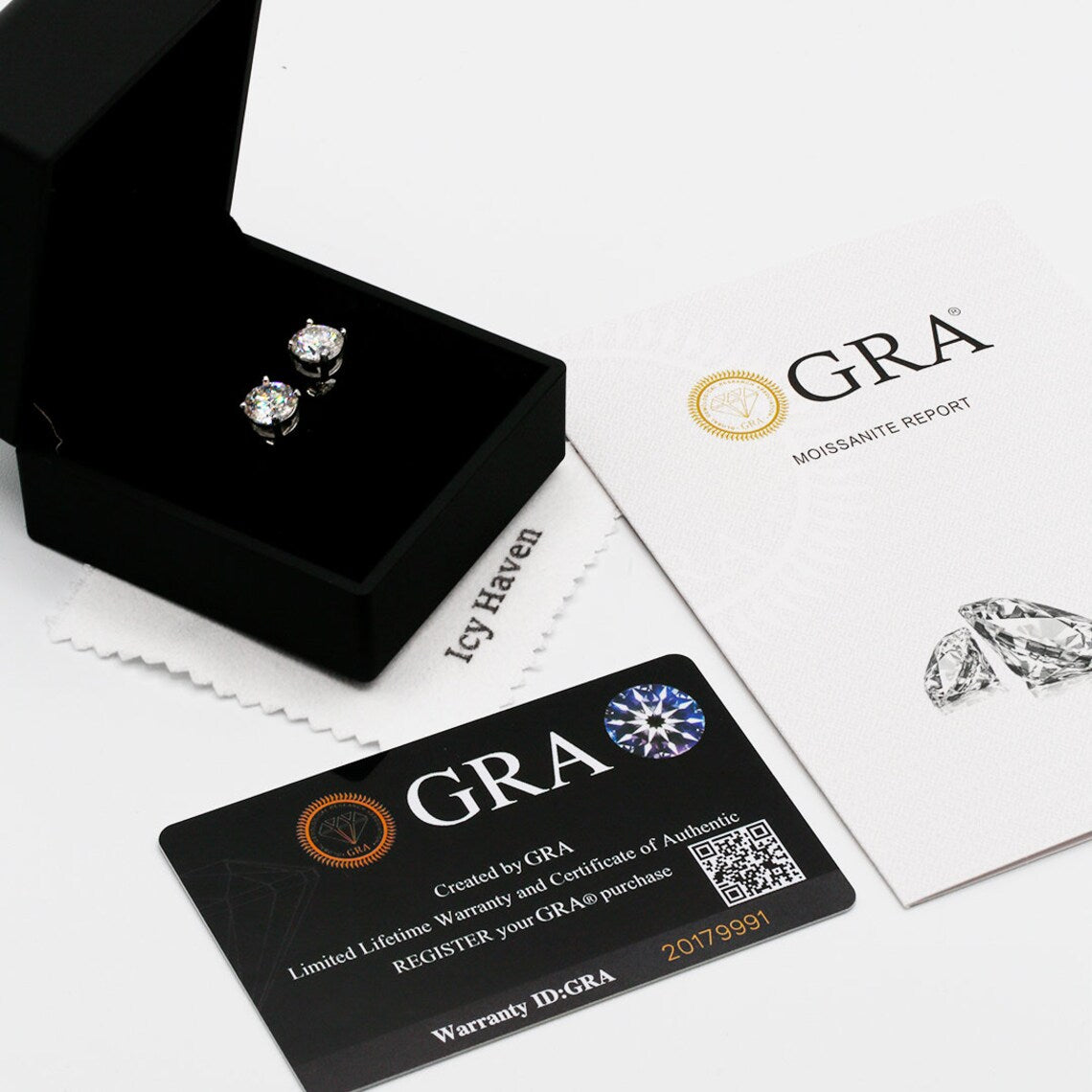 GRA Certification for Moissanite Earrings