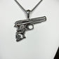 Gothic Skull Pistol Pendant