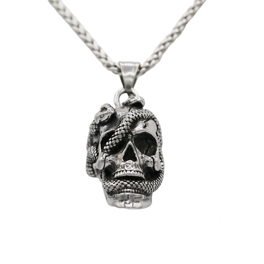 Snake Infested Skeleton Pendant