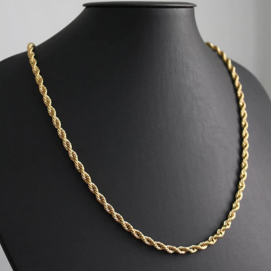 18k Gold Plated Rope Chain Necklaces