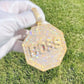 14k Gold Plated Custom Octagon Shape Pendant